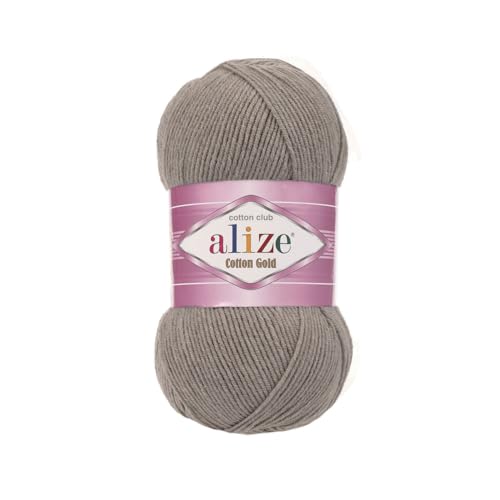 Image of 55% Cotton 45% Acrylic Alize Cotton Gold Yarn 1 Skein /Ball 100 gr 360 yds (827)