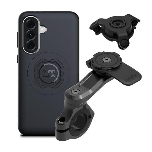 Image of Quad Lock Motorcycle Handlebar Mount PRO Kit with Vibration Dampener and MAG Phone Case for Samsung Galaxy A37