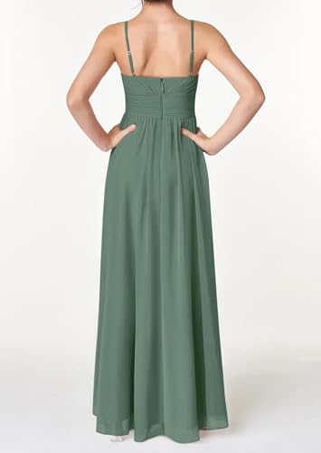 Kids Junior Bridesmaid Dresses for Wedding Chiffon Flower Girl Dress for Teen Girl Long Party Pageant Gowns3