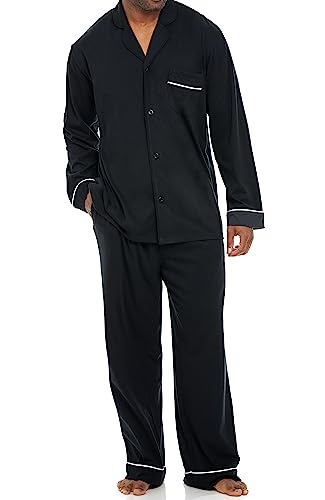Alexander Del Rossa Cotton Pajamas for Men Set, Knit PJ Mens Pajamas Set, Pijamas Para Hombres de Algodon