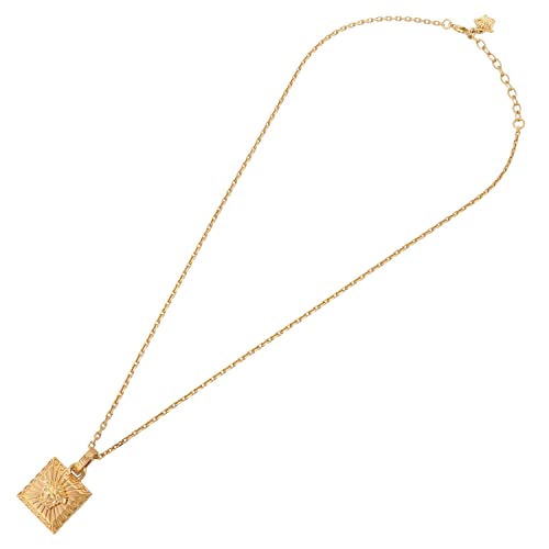 Versace Medusa Square Necklace Pendant Gold 1004341 1A00620