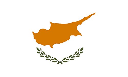 Drapeau Chypre horizontal grand format pour mât de jardin extérieur - 2