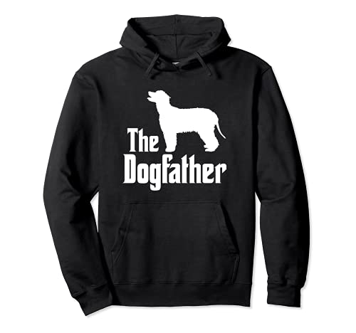 The Dogfather - funny dog gift, funny Irish Water Spaniel Pullover Hoodie, Black