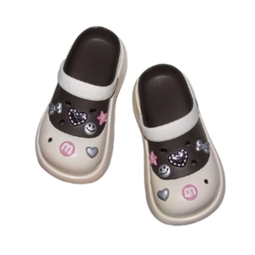 ZQW Women Cute Heart Garden Shoes Sweet Kawaii Y2K Cloud Slippers Chunky Platform Clogs Slip On Summer Slides Beach Sandals