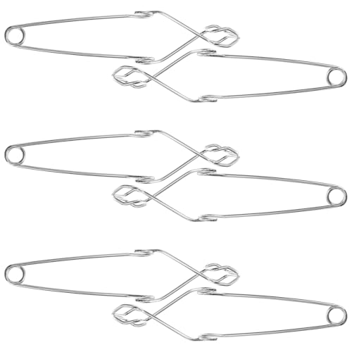 Ciieeo 6pcs Large Metal Laboratory Test Tube Clamps, Iron Wire Gripper Rack Holders for Centrifuge Tubes and Beakers, Industrial Lab Equipment Accessories