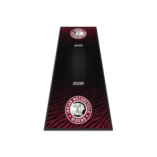 SIXTEN Tapis Moto Indian Wild 95x240 – Tapis de Sol Étanche et Antidérapant pour Moto et Motocross | Résistant, Lavable et Design Racing