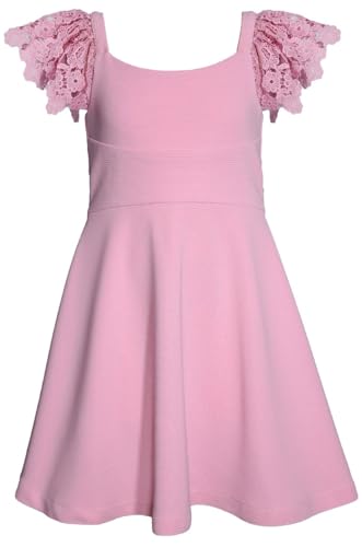 Bonnie Jean Girls Size 7-16 Lace Sleeve Scuba Knit Skater Dress