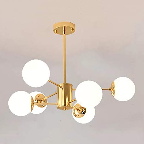 Lustre suspension LED E27 plafonnier boule de verre orientable