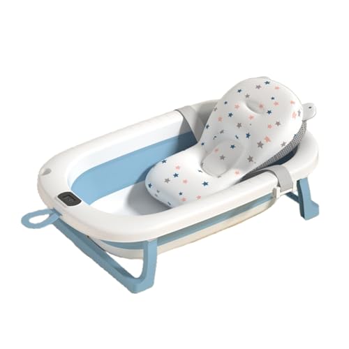jshigogo 沐浴 ベビーバス 折り畳み ベビー バス 折りたたみベビーバス シンク 湯温計付 滑り止め バスネットセット付き 収納容易 省スペース バスネット付き 赤ちゃんに優しいPP素材 滑り止め設計 お風呂 ベビー用浴槽 0〜6歳 子供用風呂 (