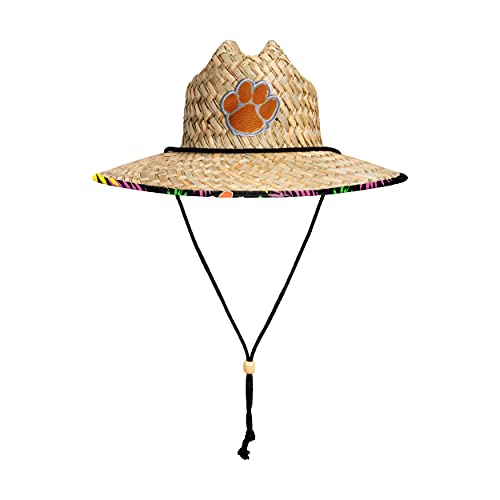 Image of FOCO Men's NCAA College Team Logo Floral Straw Sun Hat