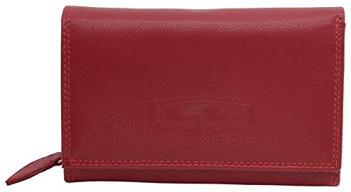 Grand portefeuille cuir rouge femme fini le desordre grace au RFID