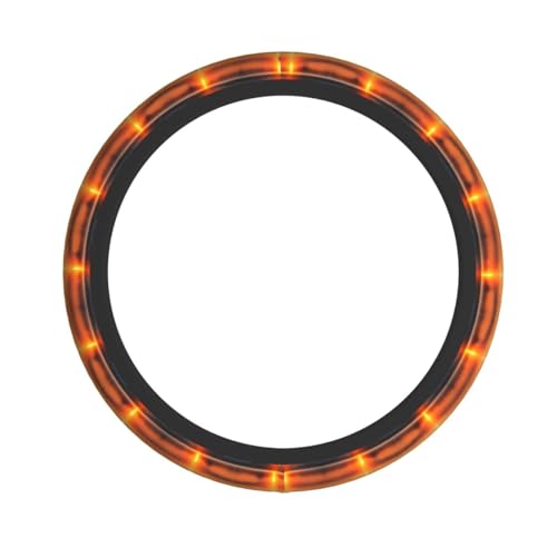 車内用品 高級 夕暮れの蓮の花 内装品 滑り止め 汚れ防止 軽自動車 ハンドルカバー アクセサリー 軽 ールシーズン対応