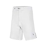 Vali Ortal MMA Shorts for Training No Gi BJJ Jiu Jitsu Grappling UFC (White, M)