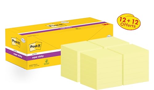 Feuillets Super Adhésifs Post-it Notes 76 mm pour listes de tâches - 2