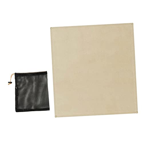 Mipcase Fireproof Insulation Mat 1 Set Fiberglass Fire Resistant Blanket Heatproof Camping Mat for BBQ Grill Outdoor Activities