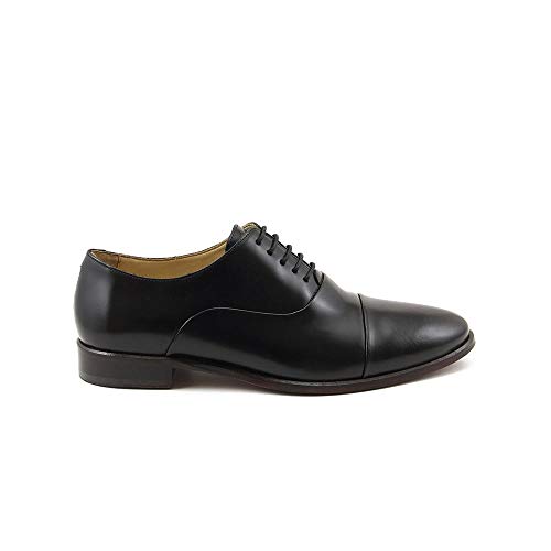 Sapato Oxford Feminino Couro Bico Redondo Confort Dia a Dia Preto 35