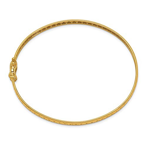 IceCarats 14K Solid Yellow Gold 4.75mm Bangle Bracelet3