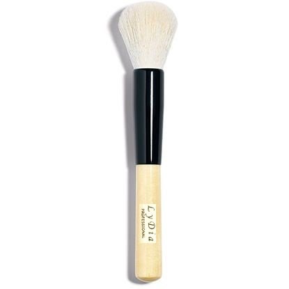 Image of LyDia® Professional Eco-Friendly Natural Wooden Handle Face Powder Angled Blush Contour Foundation Concealer Eye Shadow Brow Define Blending Makeup Brush (Wooden White Hair Powder Blending Brush)