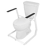 Vive Stand Alone Toilet Rail - Handicap Grab Bar - Disability aid for Seniors - Seat Riser with...