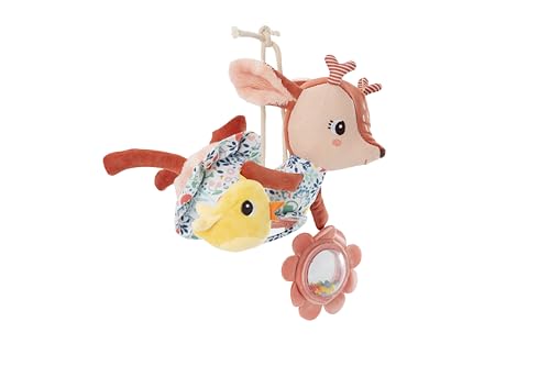 LILLIPUTIENS - Acti-Nomade Stella Le Faon - Jouet d’éveil pour bébé - Idéal Poussette ou siège Auto - Stimulation sensorielle - Compagnon de Voyage Doux et...