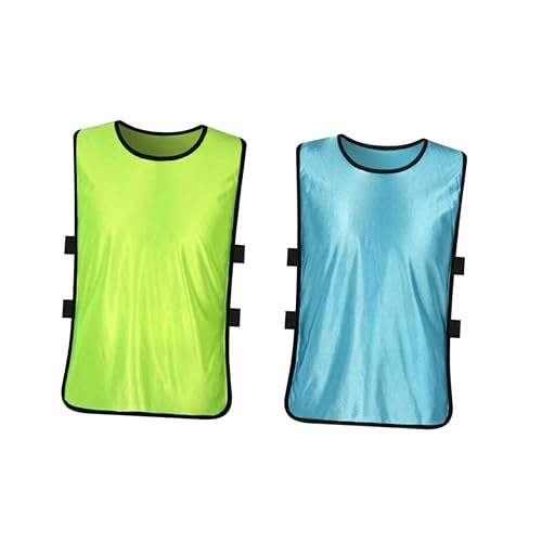 BESTonZON 12 Piezas Chaleco Para Capacitación Fútbol Chaleco De Práctica Del Equipo Petos De Futbol Verdes Baloncesto Júnior Jersey Chicos Camiseta De Los Neón Adulto Rojo