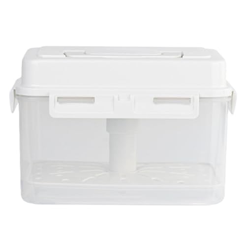 Recipiente con colador, recipiente con colador, 4/5 l, hermético, asa y tapa, cierre por 4 lados, transparente