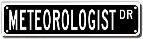 Meteorologo Dr Sign Novità Meteorologo Decorazione Meteorologo Segnale stradale Wall Art Decor per la casa, fattoria, bar, caffetteria, uomo, grotta, 40 x 10 cm