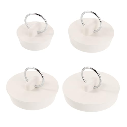 4 Pcs Bath Plug Sink Plug Replacement Sink Plug Bathroom Sink Plugs Bathtub Plug Rubber Drain Stopper Kitchen Sink Plug With Hanging For BathtubBath Plug Replacement Sink Stopper(4 Sizes)