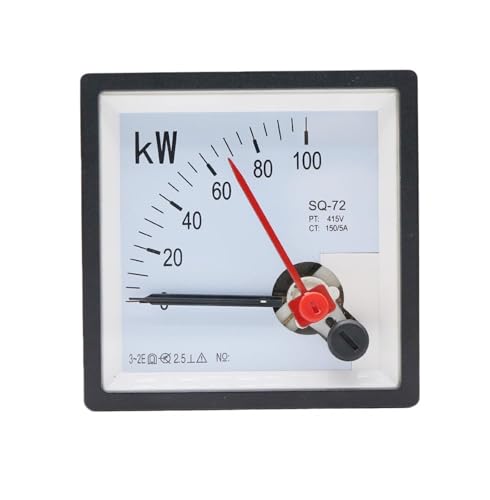 SQ-72-KW �|�C���^�[�^�C�v 3���A�N�e�B�u�d�͌v 100KW 415V 150/5A ���d�@�v�� 72x72mm 1��