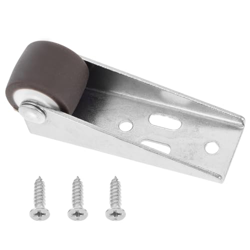 Operitacx Door Bottom Wheel Side Mount 3-Inch Roller Wheel for Wood Door Support Smooth Rolling Anti-Sagging Furniture Rollers for Moving Cabinet Hardware