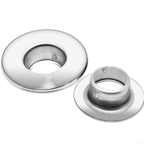 Sisinkal Flangia rotonda per tubo di ventilazione, copertura per tubo di ventilazione, connettore a rosetta, in acciaio inox, montaggio a parete a soffitto, copertura decorativa (80 mm)