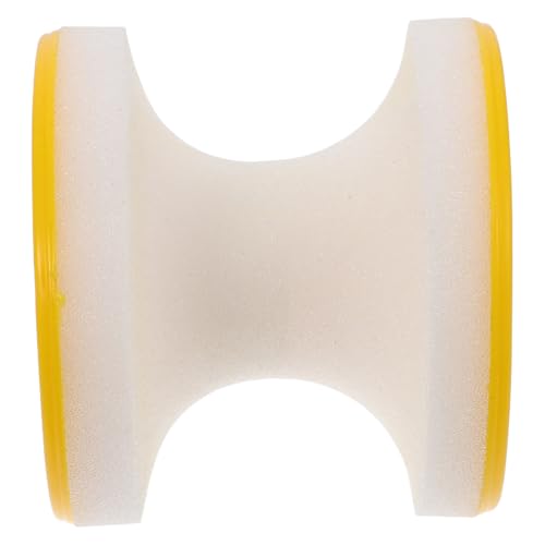 ULTECHNOVO Tête de Brosse Ronde en Éponge Jaune pour Tuyaux et Échafaudages, Facile à Nettoyer, Peinture des Canalisations en Abs les Maisons et Chantiers