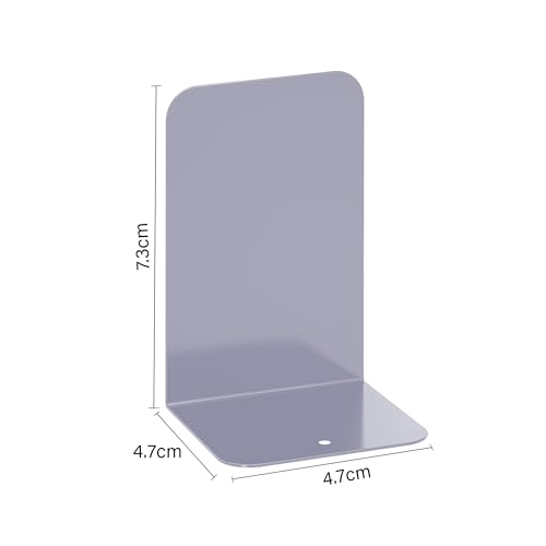 Image of oddpod Classic Metal Bookends for Office Decor /Book Shelf /Living Room /Home Decor 3038 8 inch- Grey