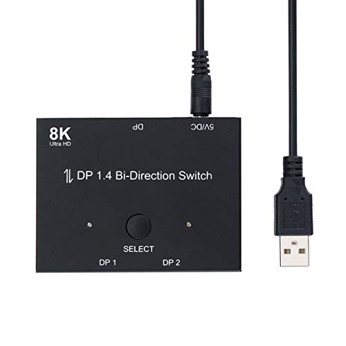 Xiwai DP DisplayPort 1.4 Interruptor bidirecional MST Hub suporta HDCP SST estendido 8K@30hz 4K@60hz