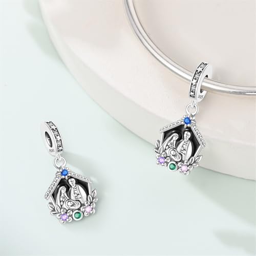 Image of 925 Sterling Silver Charms,Hypoallergenic Beads,Compatible with Pandora Bracelets and Necklaces,Women Holiday Gift Pendants