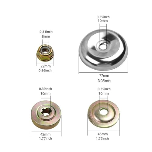 Adaptateur de tête de coupe-bordures et kit de fixation d'écrou pour débroussailleuse - 4