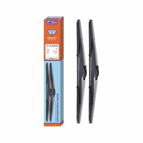 Image of 12 inch (12-K) Rear Wiper Blades Replacement for Hyundai Tucson 2015-2010 /Kia Sportage 16-11 +More BACK Windshield Wiper Blades For My Car Pack of 2
