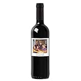 Bottiglia con etichetta personalizzata di vino IGT Toscana Rosso - Idea regalo esclusiva e originale per compleanno (0,75L, Foto e dedica)