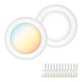PARMIDA 5/6 Inch Dimmable LED Disk Light Surface Flush Mount 3000K/4000K/5000K Color Selectable (12 Pack) and 4000K (24 Pack)