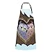 Unisex fartuch z 2 kieszeniami Dwie urocze sowy siedzące w kształcie pustego fartucha dla kobiet mężczyzn dorosłych wodoodporny malarz śliniaki kuchenne dla szefa kuchni gotowanie malowanie ogrodnict