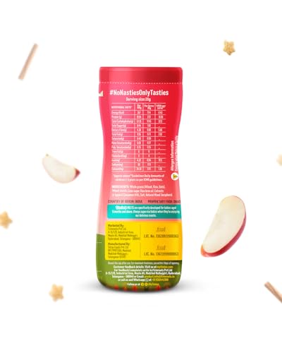 Image of Timios Melts Wholegrain Teething Puffs for Kids, Apple & Cinnamon & Carrot & Cumin, No Maida, Preservative-Free, Healthy, Travel-Friendly, Combo Pack (2 x 50g)