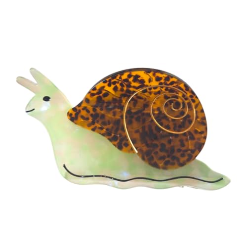 Pinza para cabello pequeña con diseño de caracol verde miniatura 1