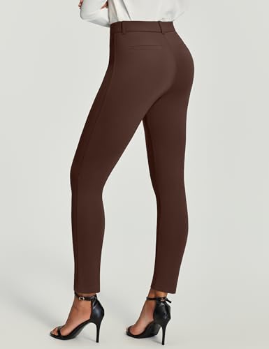 IUGA Stretchy Work Pants Women Pull On Skinny Dress Pants Women Slim Fit Office Teacher Business Casual Outfits with Pockets2