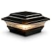 Classy Caps SL211B 4X4 Black Aluminum Imperial Solar Post Cap, 4" x 4",