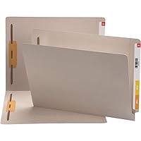 Smead Shelf-Master® verstärkte gerade geschnittene Registerkarte, 2 Verschlüsse, Briefgröße, grau, 50 Stück pro Box (25849)