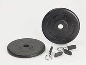 Ab Coaster 5lb Standard 1 inch Diameter Weight Set with Spring Collar (Set of 2) - 5lb weghts and Clips