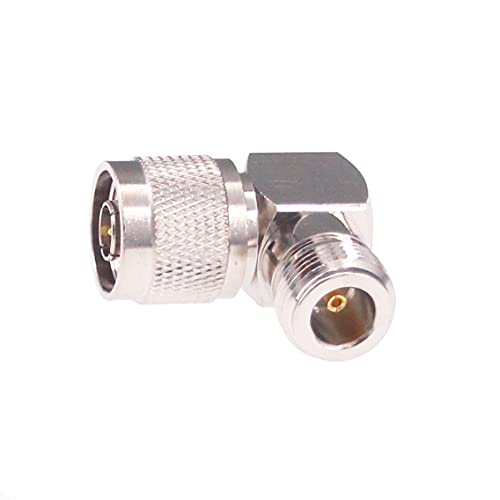 Adaptador coaxial RF ángulo 90° N macho a N hembra x2 miniatura 5