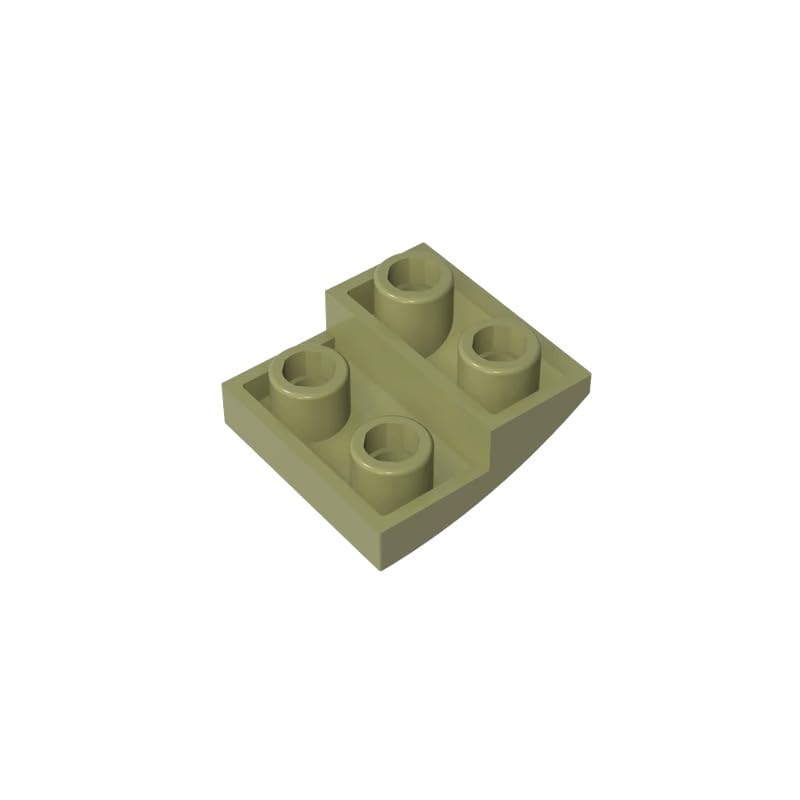 XYEIUGO 32803 Arched Brick Slope Curved 2x2 Inverted, Olive Green, 50 PCS — image 1