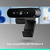 Logitech Brio 4K Webcam, Video Calling, Noise-Cancelling mic, HD Auto Light Correction, Wide Field of View, Windows Hello Works with Microsoft Teams, Zoom, Google Meet, PC/Mac/Laptop/MacBook/Tablet #4