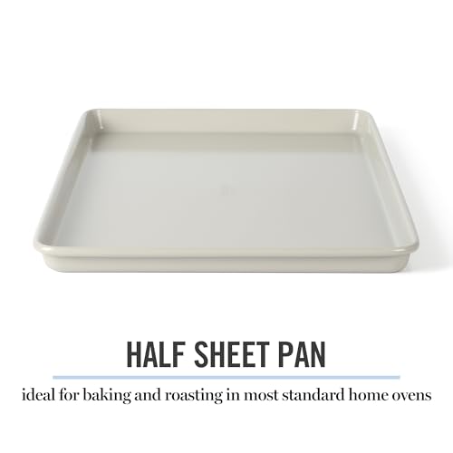 Image of Martha Stewart Gallen 17 x 11 Inch Nonstick Carbon Steel Cookie Sheet - Cool Grey, Durable Bakeware for Even Baking and Easy Cleanup